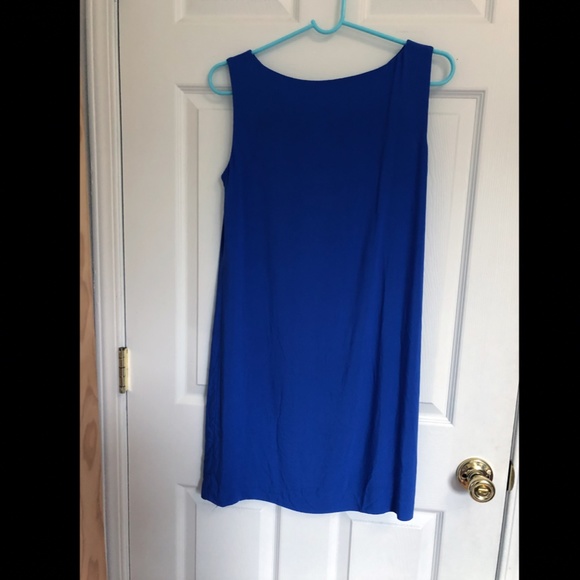 Mango Dress, Blue, White Stripe, Soft Lightweight Fabric, Size 4 - Picture 3 of 3